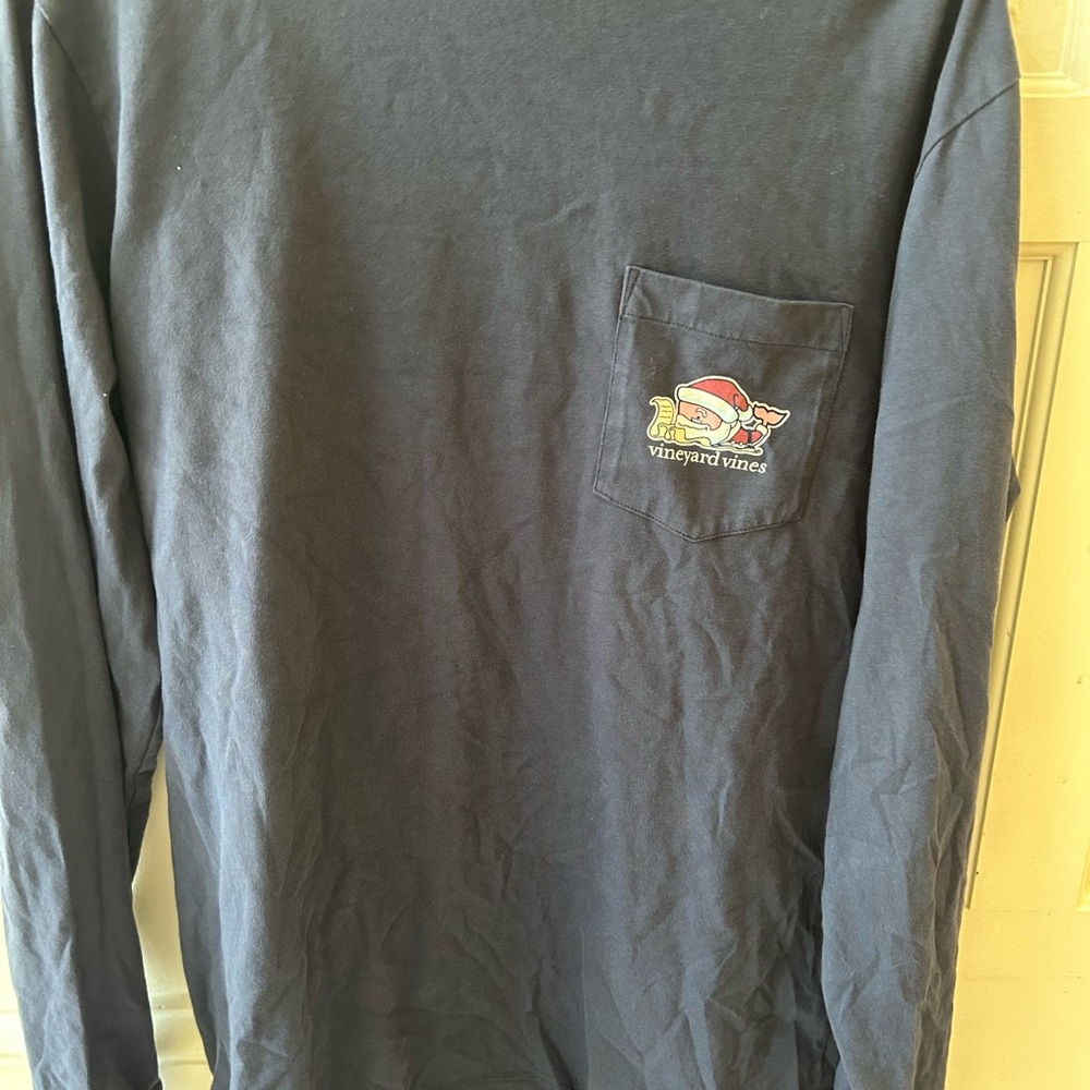 Vineyard Vines Men's Charcoal Long Sleeve Tee